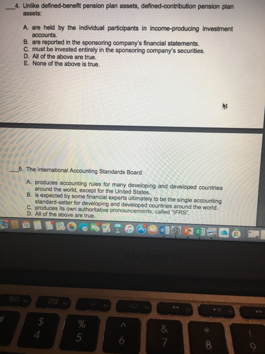  4. Unlike defined-benefit pension plan assets, defined contribution pension plan assets: