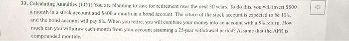 annuity, what will the annual cash flow be? money is worth 5%