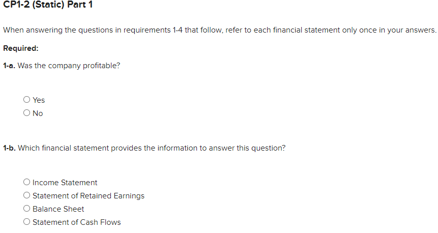 Statement of Retained Earnings, and Balance Sheet and Interpreting the Financial Statements