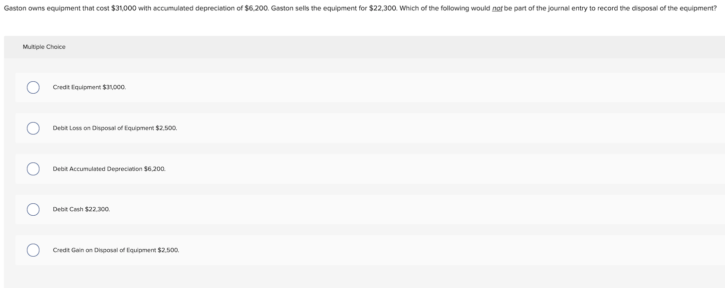 Hello, Could you please help me with the assignment? Thanks, Gaston owns