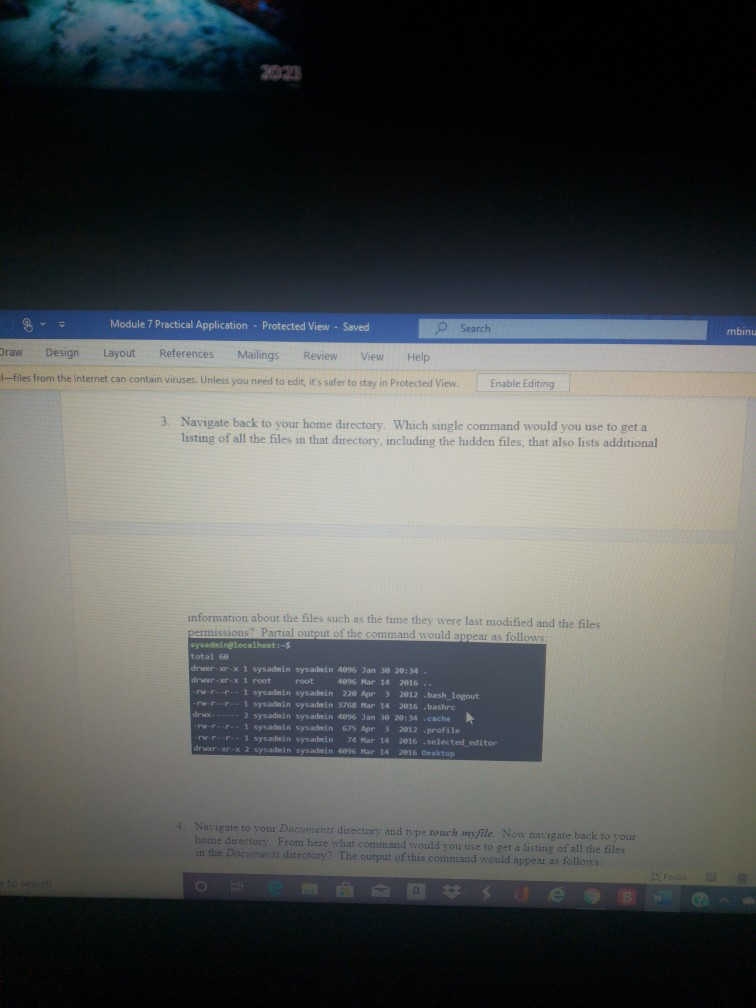  Module 7 Practical Application - Protected View - Saved e Search