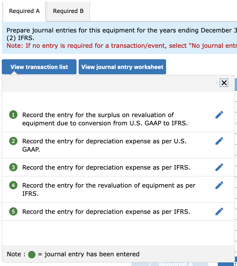 transaction list for each part of the problem. Thanks! There are incorrect