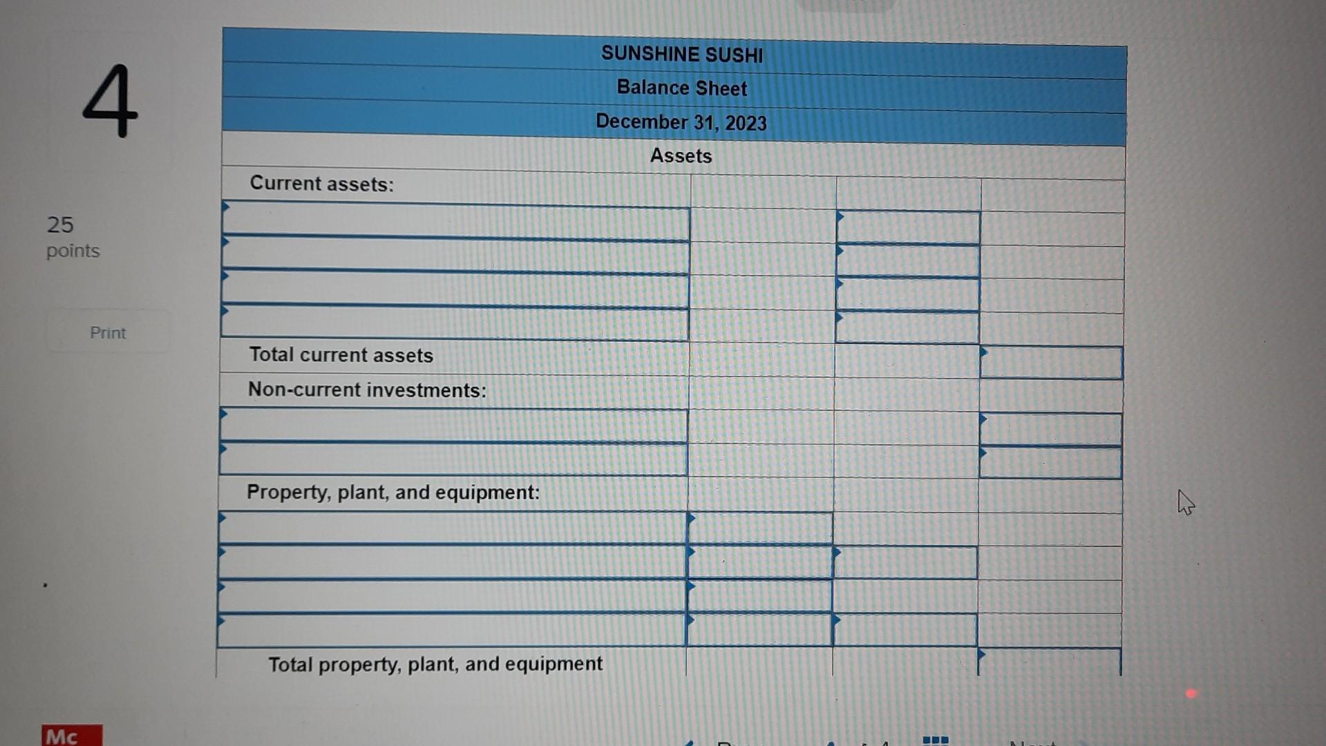 a Japanese restaurant, has the following adjusted trial balance with accounts listed