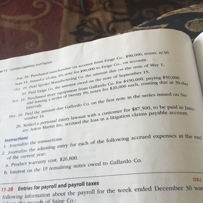 transactions. 2. Journalize the following adjusting entries on December 31: a. Salaries