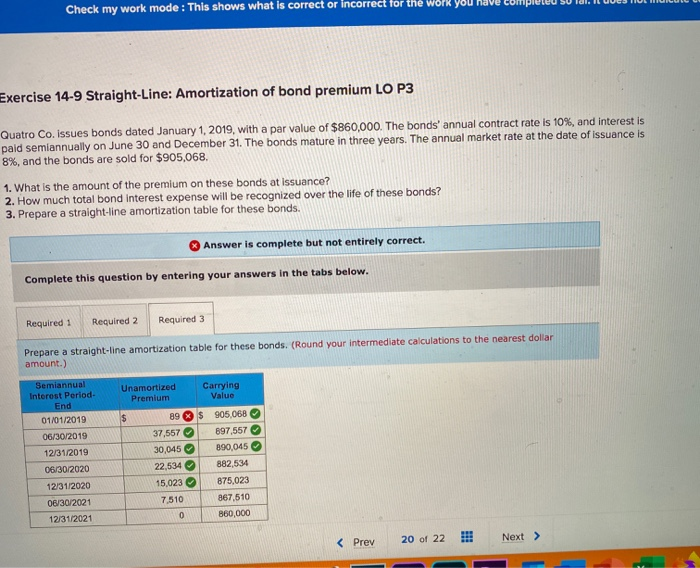  Check my work mode : This shows what is correct or