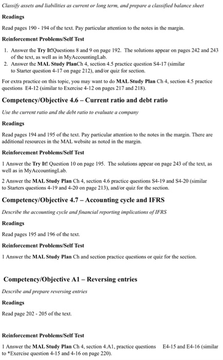  Classify assets and liabilities as current or long term, and prepare