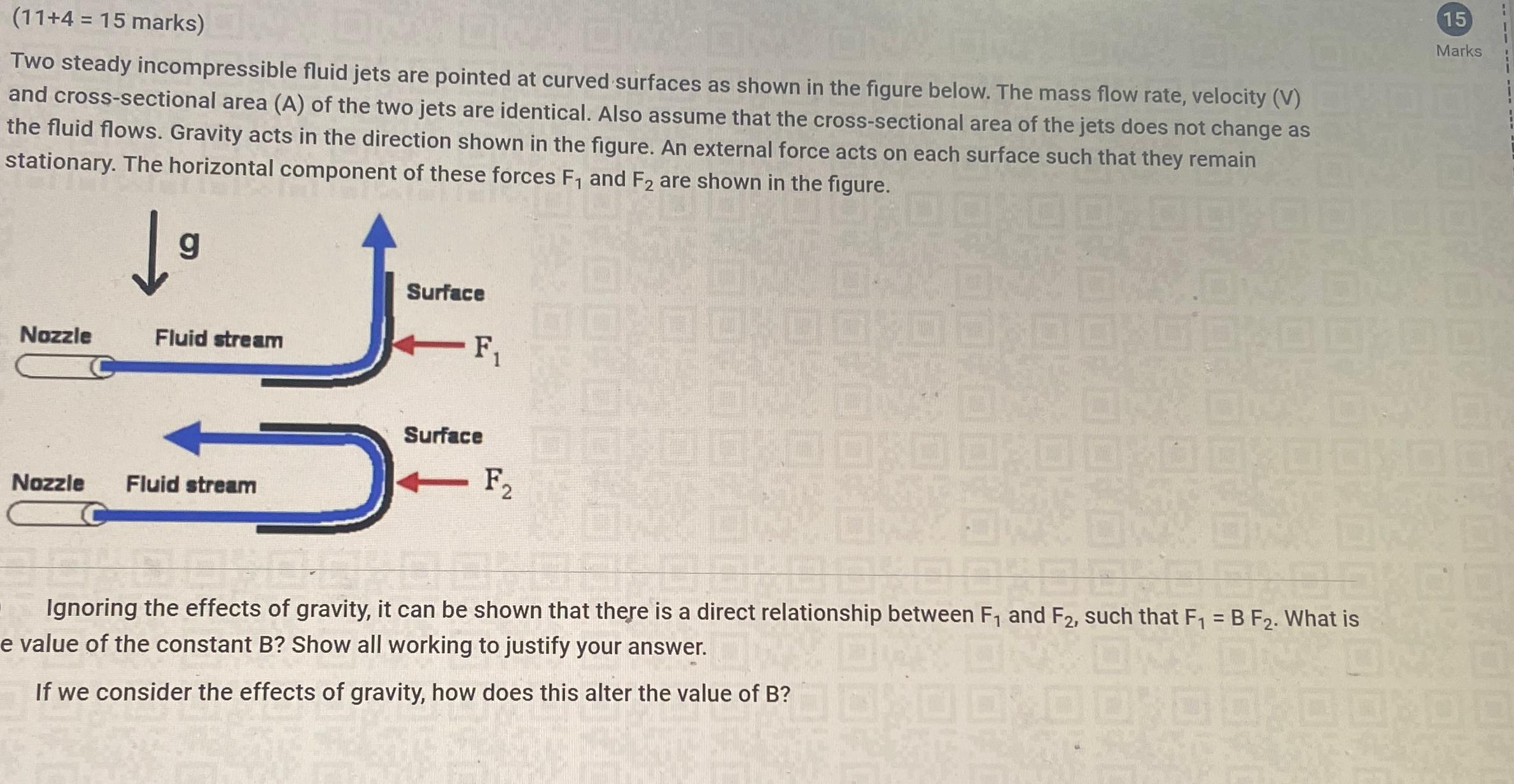  (11+4 ) =( 15 marks) \ 15\ Two steady incompressible fluid
