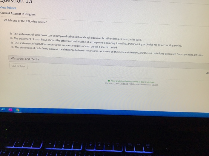  KUCSLIDIT 13 lew Policies Current Attempt in Progress Which one of