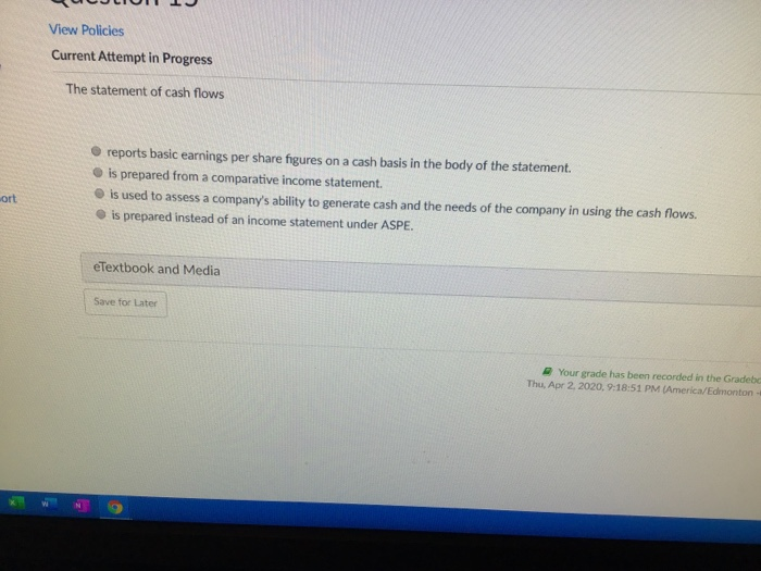 using cash and cash equivalents rather than just cash, as its base.