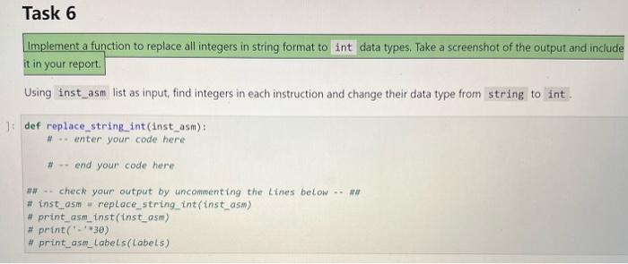 first part of the codes and the description of the problem is