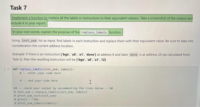 below Description of the problem code example.asm File and include it in