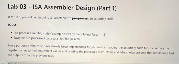 just labels to get the resulting list of only instructions. For the