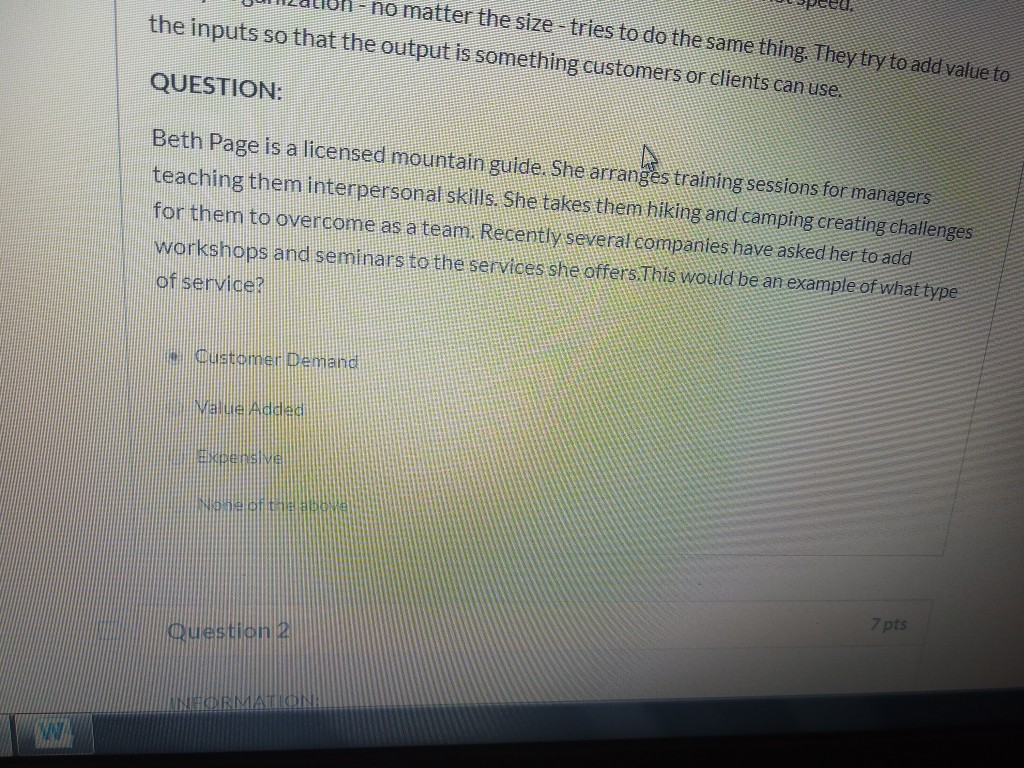 bread. Jupping bag. Managing the supply chain is part of the Operations
