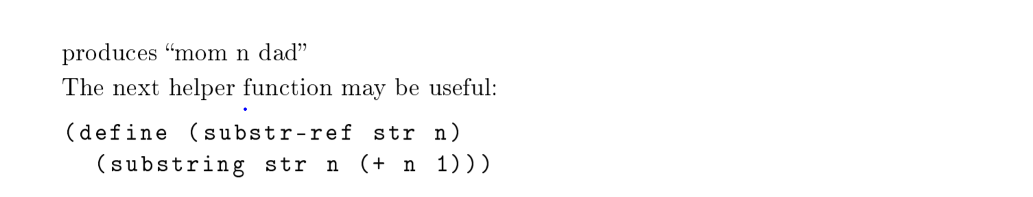 the next mathematical expression, write a recursive Scheme procedure to compute its