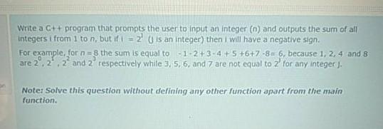 Write a C++ program that prompts the user to input an