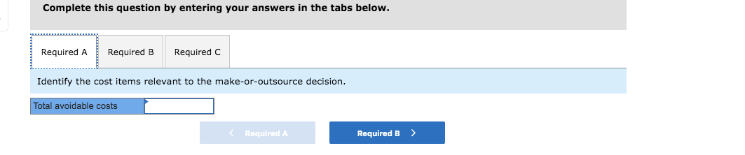 of the level of production on an outsourcing decision LO 6-3 points