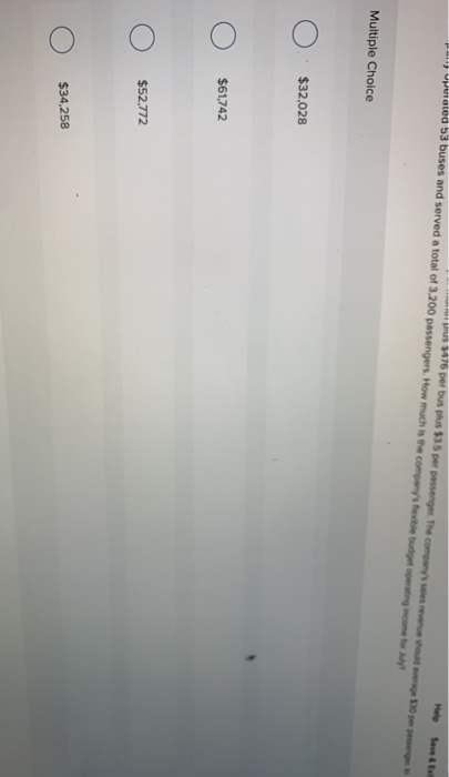 two cost drivers--the number of buses in operation and the number of
