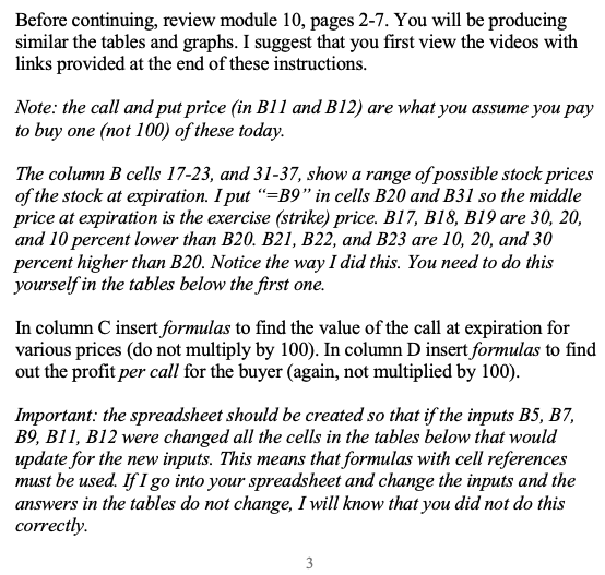 a graph similar what you see in module 10 with column B