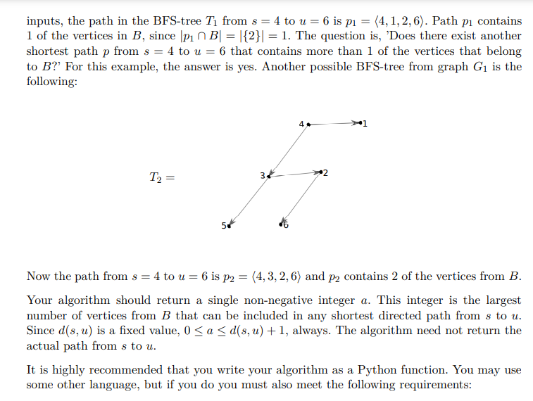 and a starting node s, Algorithm 1 currently computes two things: 1.