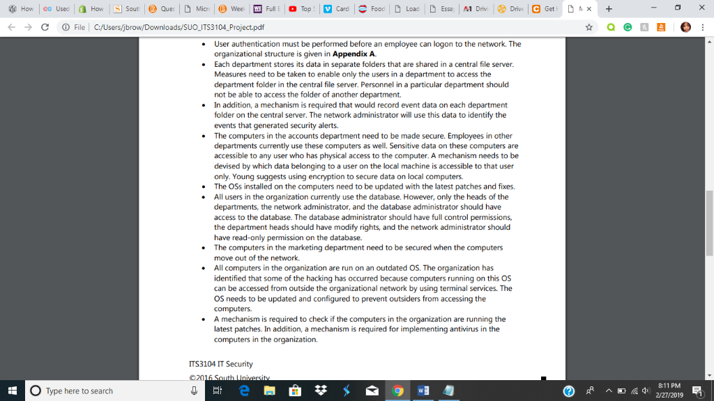 You should begin by reviewing the scenario document. Each week, you will