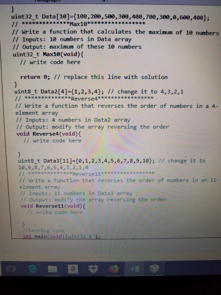  The dataN [n] variables in this C program will be checked