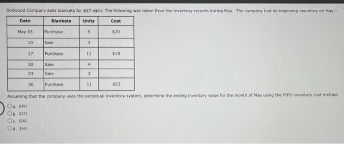 profit for the sale of May 23 using the Fifo inventory cost