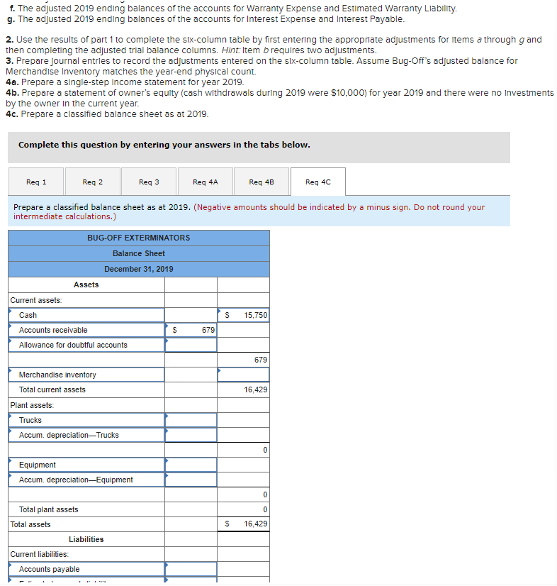 other companies. Follow the company's unadjusted trial balance as of December 31,