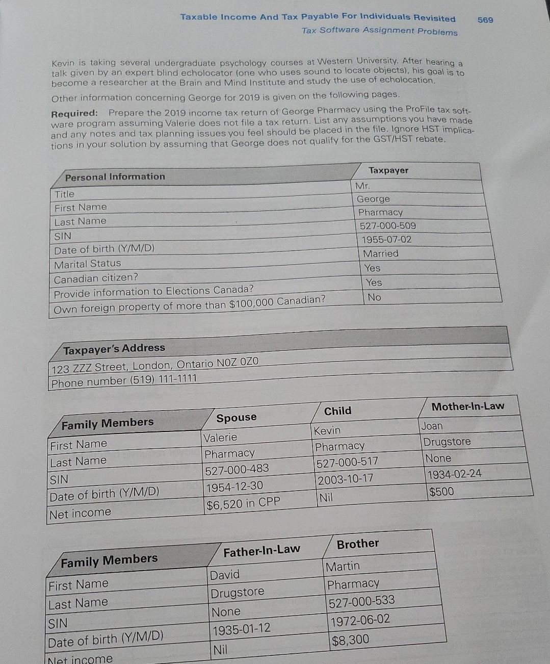 Any resemblance Tax Software Assignment Problem Eleven - 2 This problem is