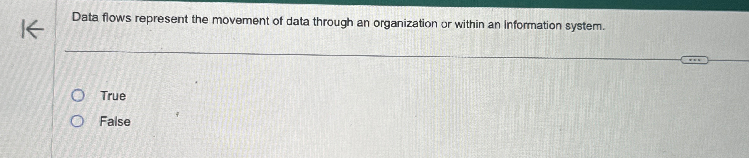  Data flows represent the movement of data through an organization or