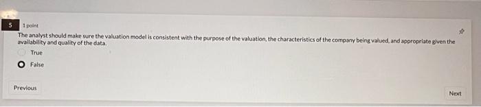 heelp please The analyst should make sure the valuation model is consistent