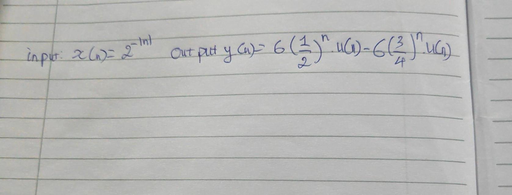a linear and time invariant discrete system with input and output signal.