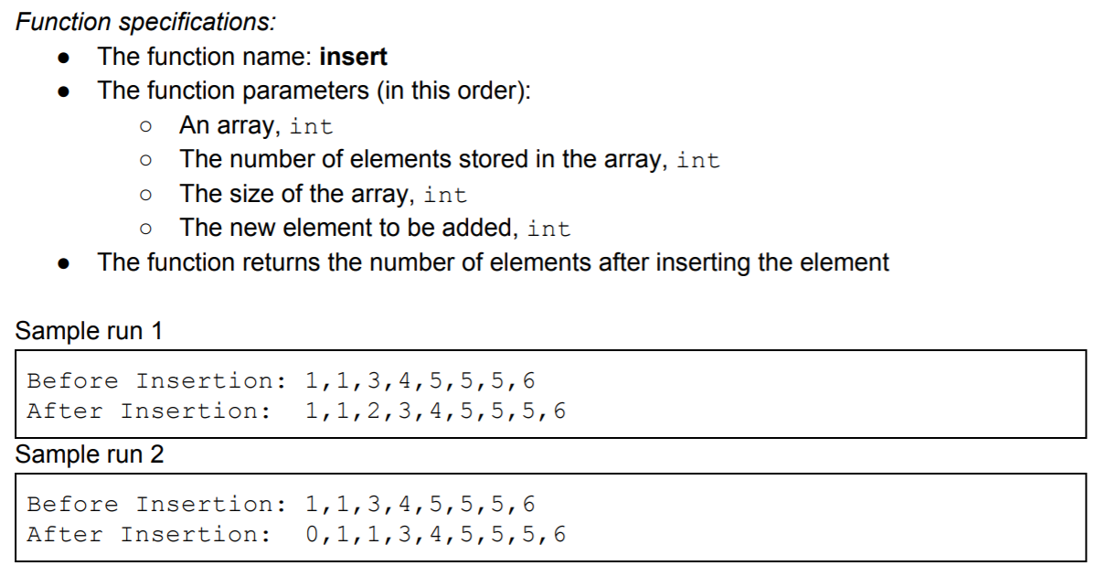 of integers in ascending order, the number of integers currently in the