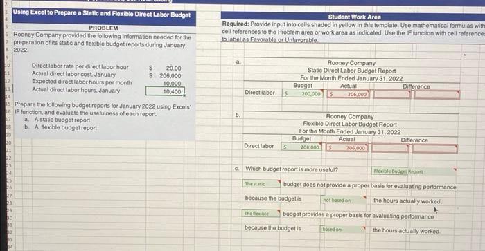 Please use the excel functions!! I am having a really hard time!!