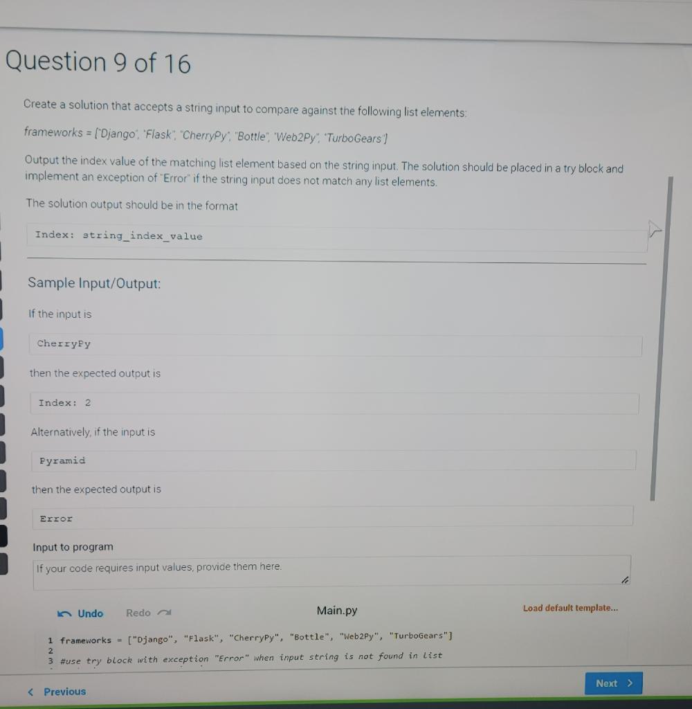  Create a solution that accepts a string input to compare against