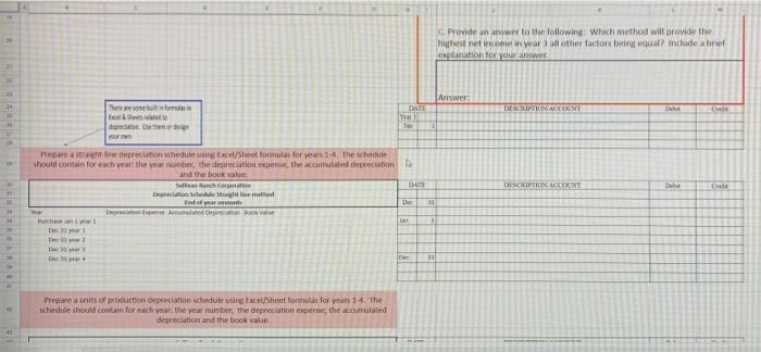 production, and double declining balance depreciation. More ute of Exce/sheets capabilities by