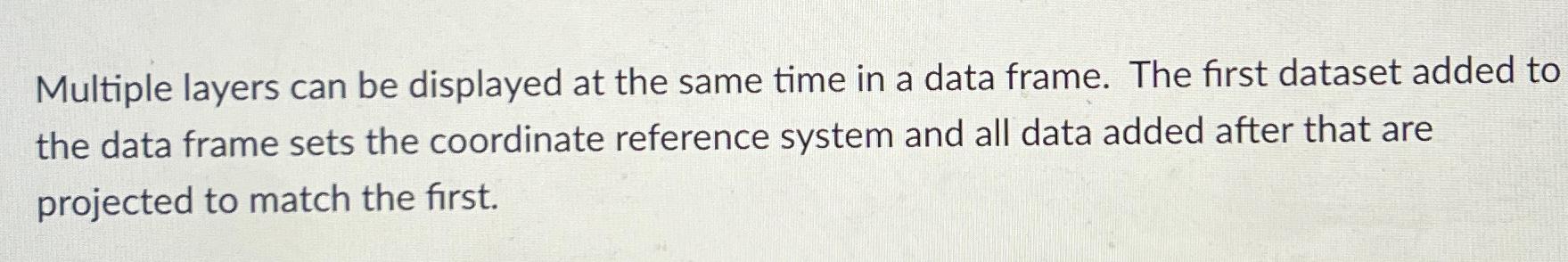 Multiple layers can be displayed at the same time in a