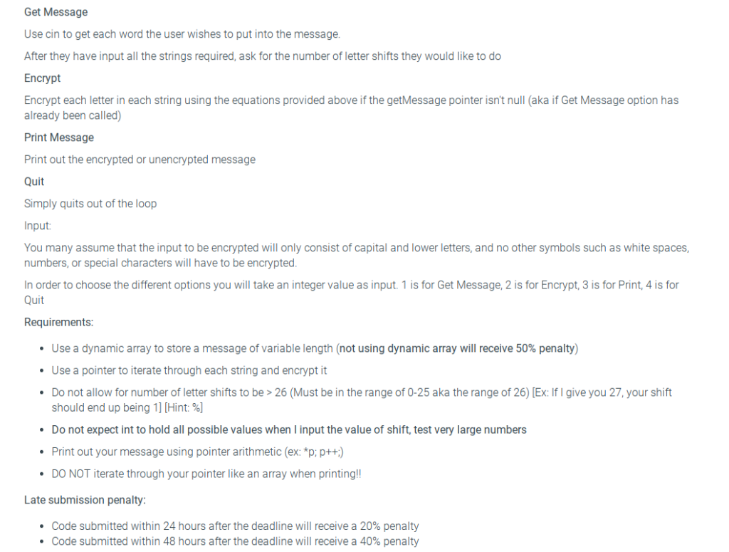 Enter value: Select one of these options: (1) Get Message (2) Encrypt
