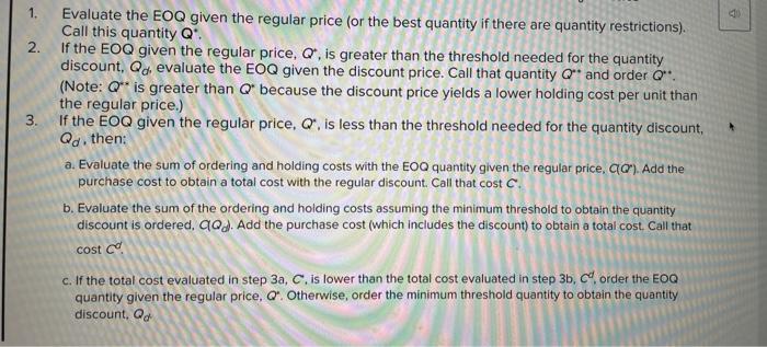 full truckload" or "5 percent off for a pallet." In this section,