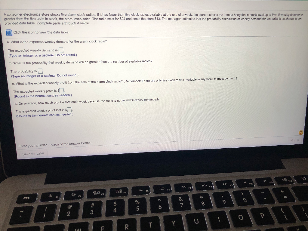  A consumer electronics store stocks five alarm clock radios. If it