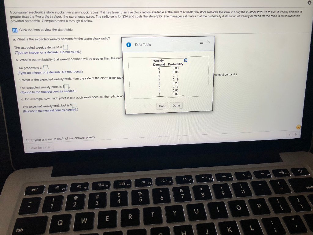 has fewer than five clock radios available at the end of a