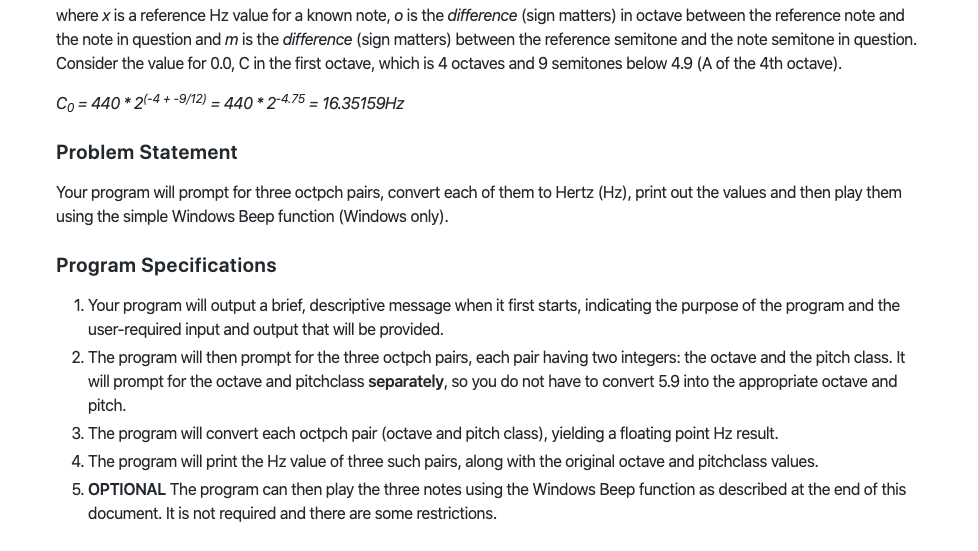 much for your help. Tones Assignment Overview: This assignment involves the coding