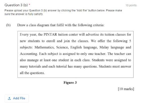10 points Question 3 (b) Please upload your Question 3 (D)
