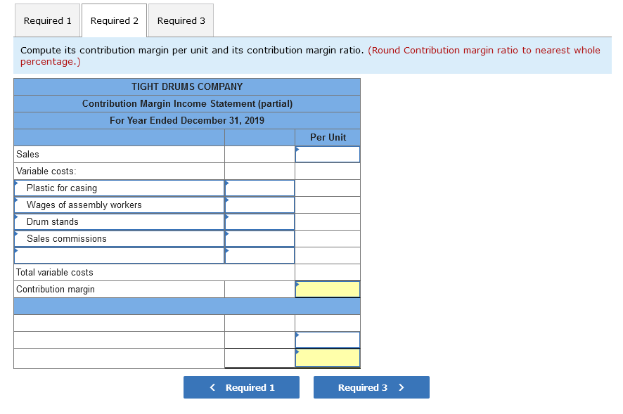 drum sets manufactured by Tight Drums Company for the year December 31,