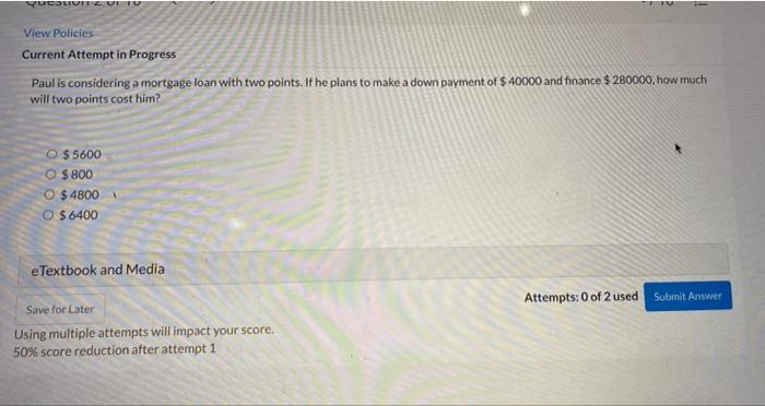  VUSALUT View Policies Current Attempt in Progress Paul is considering a