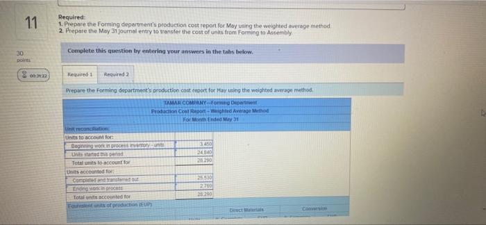 The following information applies to the questions displayed below) Tomar Company manufactures