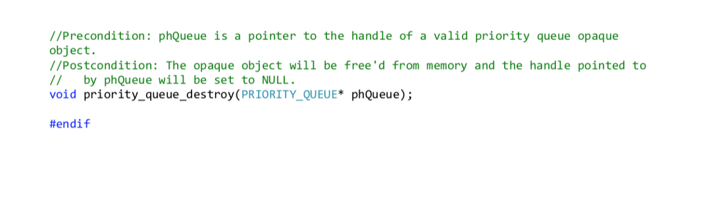 the interface in the given header file, priority queue.h. Turn in your