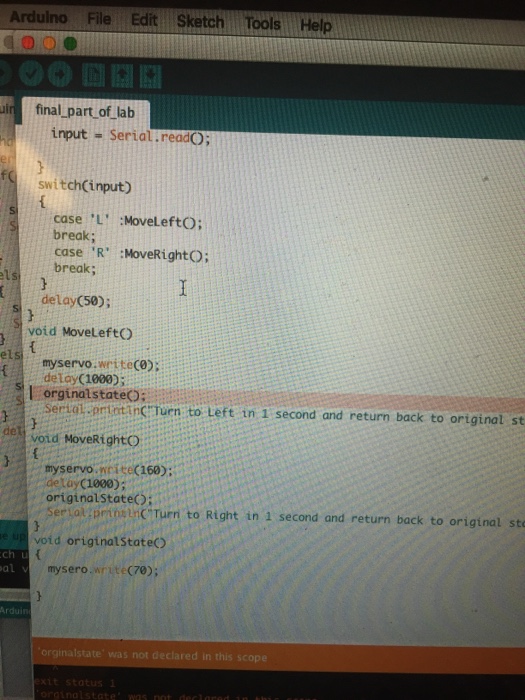 servo from 90 degree to 135 degree Sweep the servo from 90