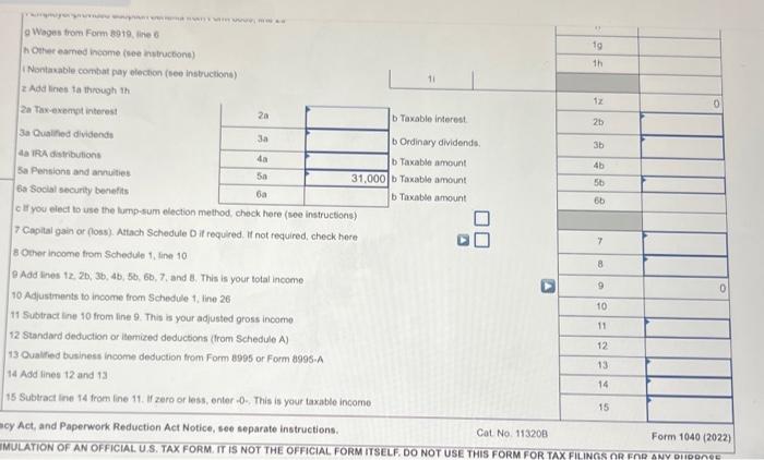 (see instructions) Business income or (loss). Attach Schedule C Other gaint or