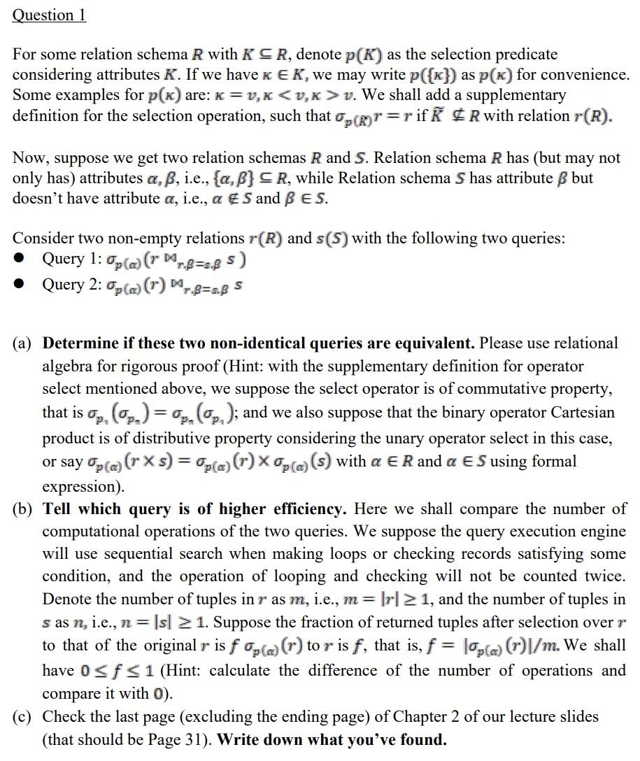 Some examples for p() are: =v,v. We shall add a supplementary