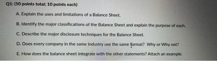 Need the answer to C Q1: (50 points total; 10 points each)